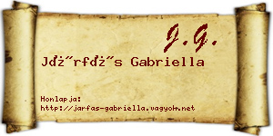Járfás Gabriella névjegykártya