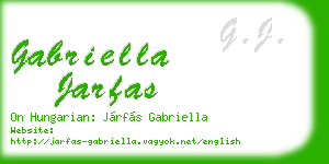 gabriella jarfas business card